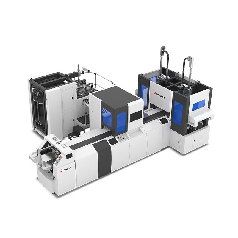 ఆటోమేటిక్ డబుల్ స్టేషన్ దృఢమైన బాక్స్ మేకింగ్ మెషిన్